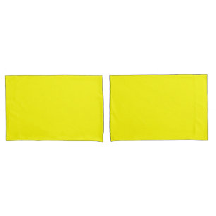 Housse D'oreillers Jaune clair (couleur solide)