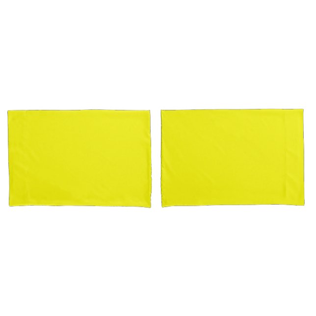 Housse D'oreillers Jaune clair (couleur solide)  (devant-Set)