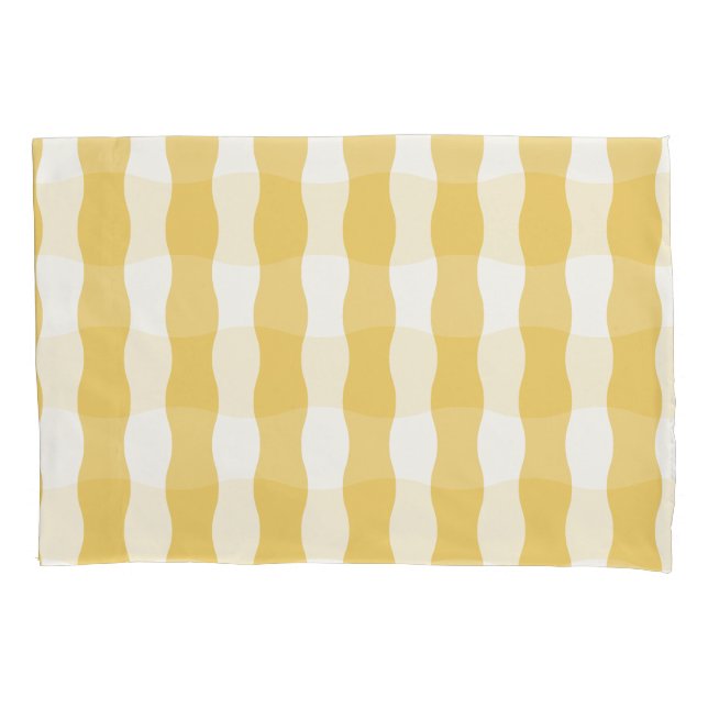 Housse D'oreillers Jaune et Blanc Confortable (devant)