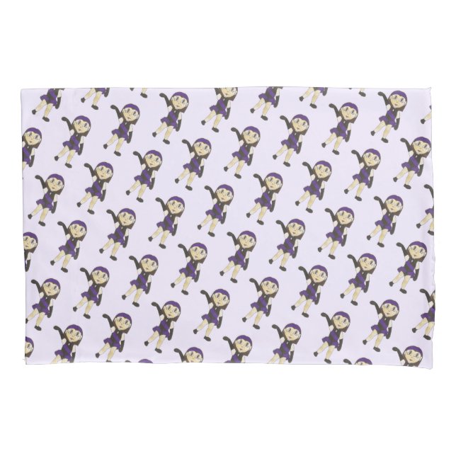 Housse D'oreillers Jazz Dance Considérant Costume violet Fille danseu (devant)