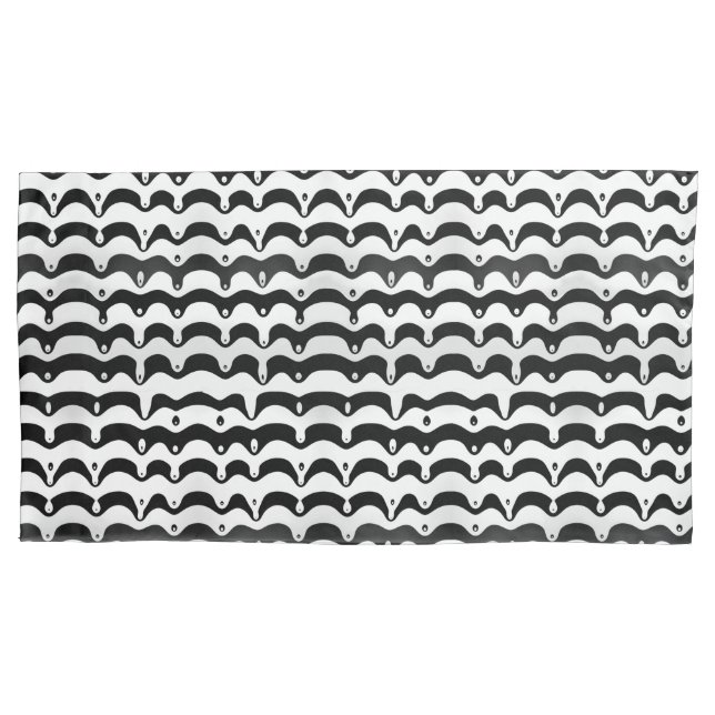 Housse D'oreillers Jazzy Black & White Meling Zebra Stripes (devant)