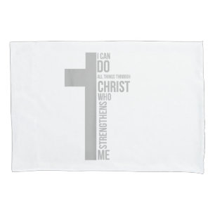 Housse D'oreillers Je Peux Faire Tout Par Le Christ Qui Renforce
