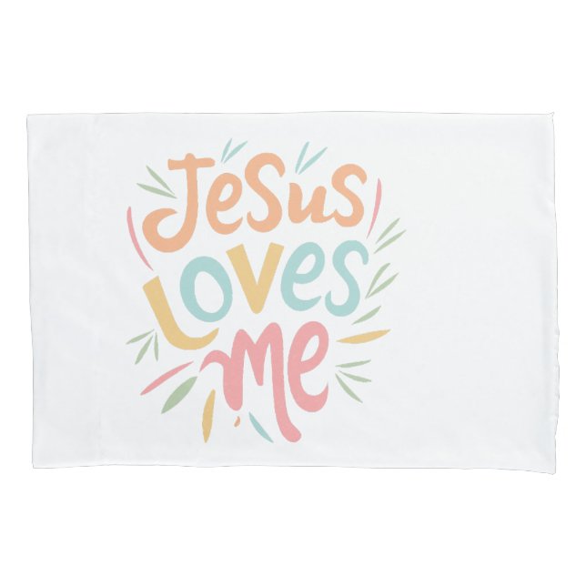 Housse D'oreillers Jesus Love Me - Design vintage (devant)