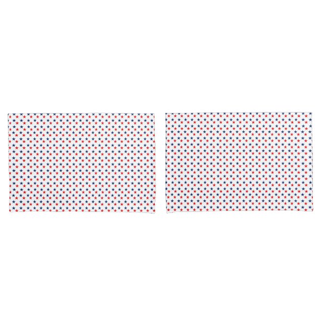 Housse D'oreillers Jeu de Coques Coussin Red and Blue Stars (devant-Set)