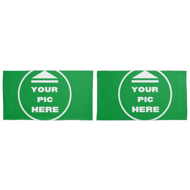 Housse D'oreillers Jeu de sacoches King Size - Ajouter votre image (devant-Set)