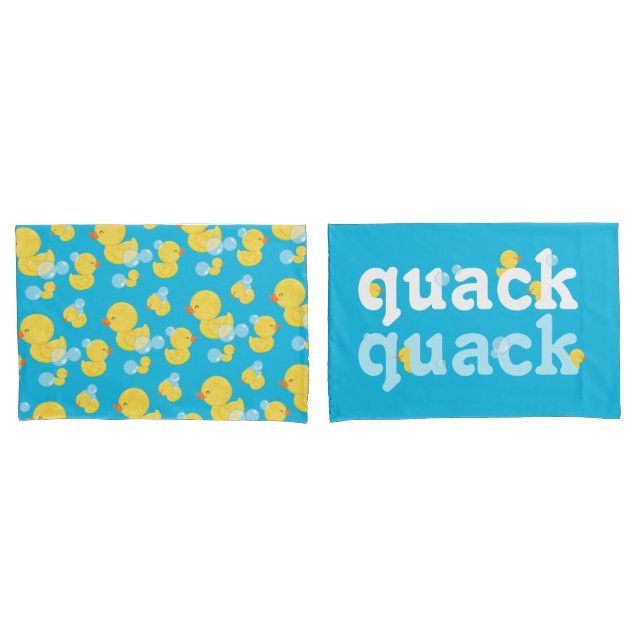 Housse D'oreillers Jeu d'oreillers pour canard en caoutchouc (devant-Set)