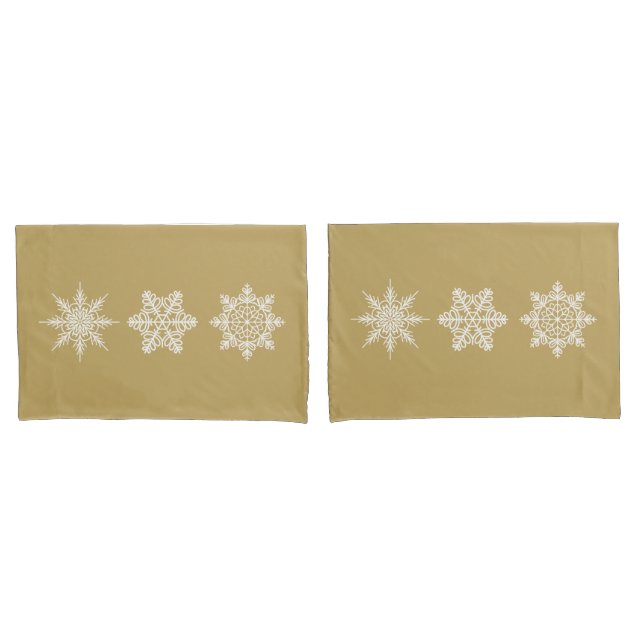 Housse D'oreillers Jeu d'oreillettes Snowflakes (devant-Set)