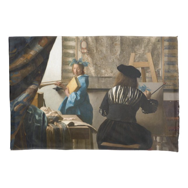 Housse D'oreillers Johannes Vermeer - L'Allégorie de la Peinture (devant)