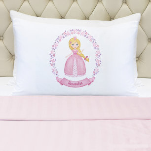 Housse D'oreillers Joli Conte Rose Princess Pillowcase