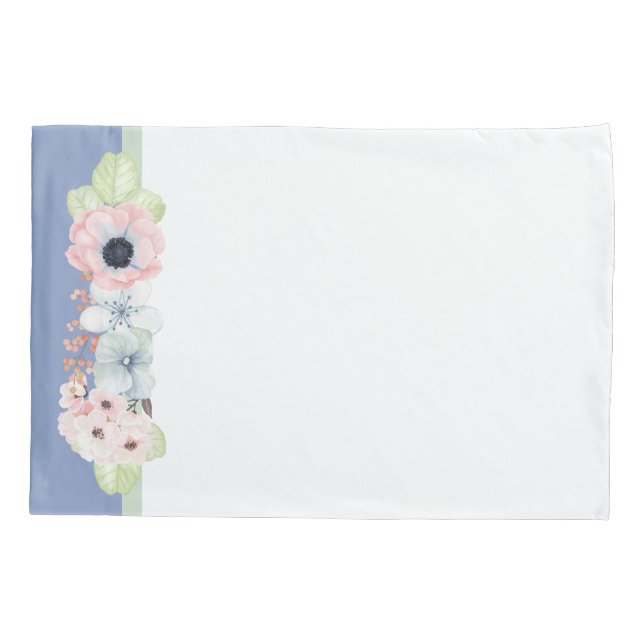 Housse D'oreillers Joli Pastel Flowers Coussin Coque (Dos)