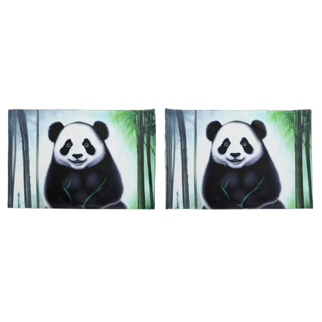 Housse D'oreillers Joli Petit Petit Petit Petit Petit Boeuf De Panda (Dos-Set)