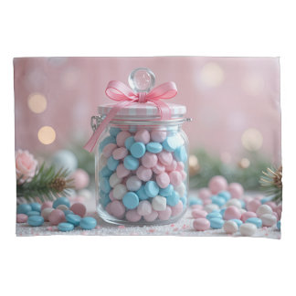 Housse D'oreillers joli pot de bonbons sucrés