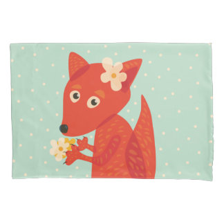 Housse D'oreillers Jolie fille Fox Cartoon