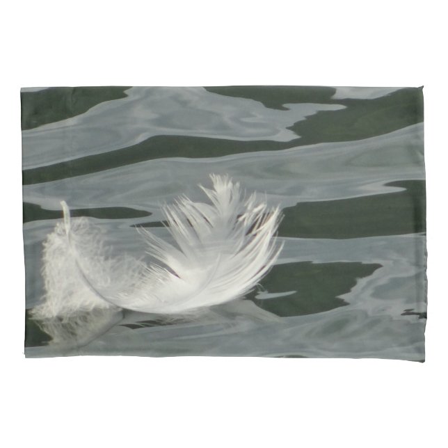 Housse D'oreillers Jolie plume blanche (devant)