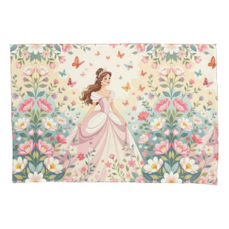 Housse D'oreillers Jolie princesse avec papillons