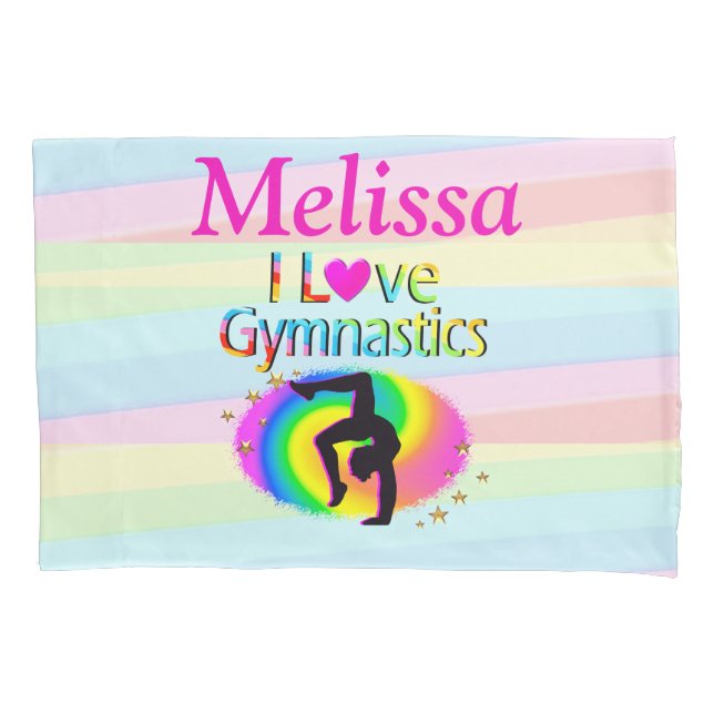 HOUSSE D'OREILLERS JOLIMENT PERSONNALISÉ J'AIME GYMNASTICS COUSSIN CO (devant)