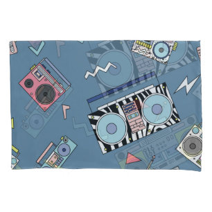 Housse D'oreillers Joueurs vintages de cassettes : Art Rétro sans Sea