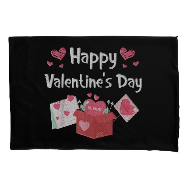 Housse D'oreillers Joyeuse Saint-Valentin Sois Mienne Cœurs Mignons (devant)