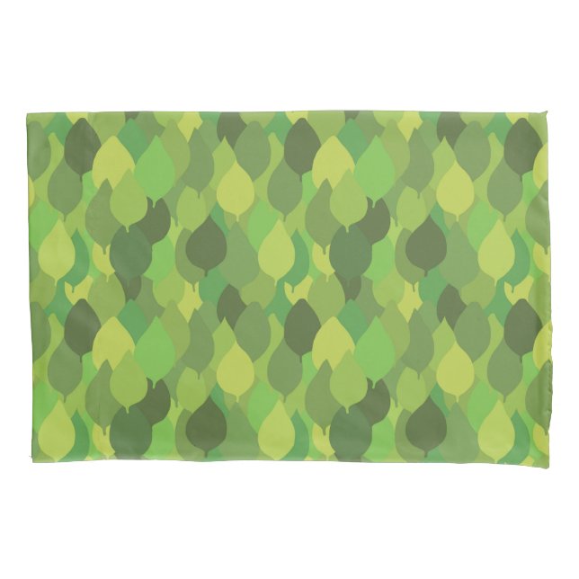 Housse D'oreillers Joyeux Feuilles luxuriants - motif de surface tran (devant)
