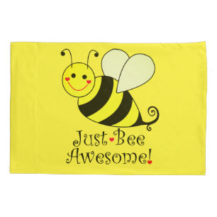 Housse D'oreillers Juste le jaune impressionnant d'abeille gaffent