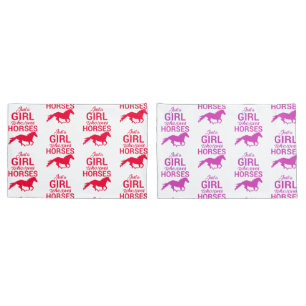 Housse D'oreillers Juste Une Fille Qui Aime Les Chevaux