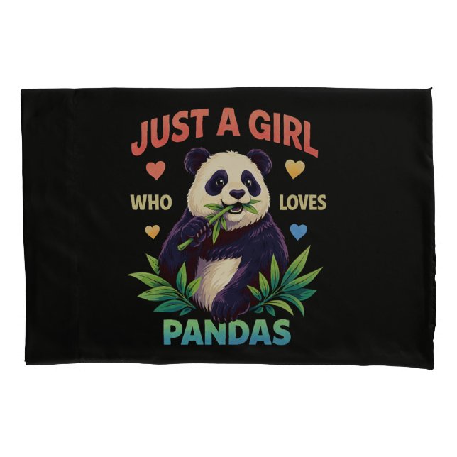 Housse D'oreillers Juste une fille qui aime les pandas mignons (devant)