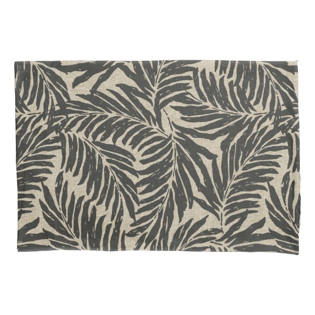 Housse D'oreillers Kahanu Palms Hawaiian Linen Texture (devant)