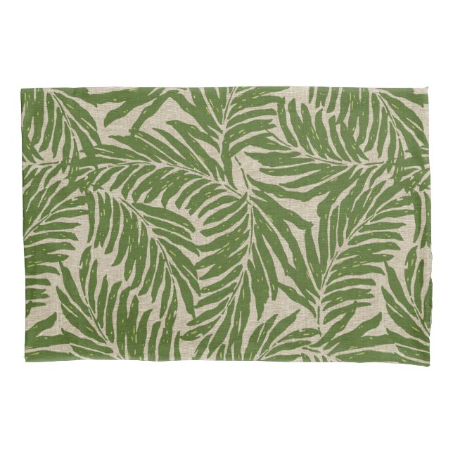 Housse D'oreillers Kahanu Palms Hawaiian Linen Texture (devant)