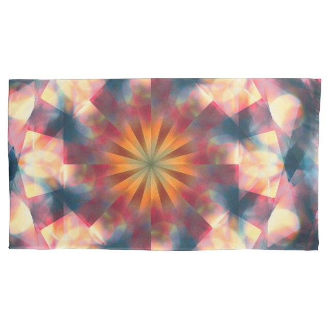 Housse D'oreillers Kaleidoscopique Prismatique Mandala (devant-gauche)