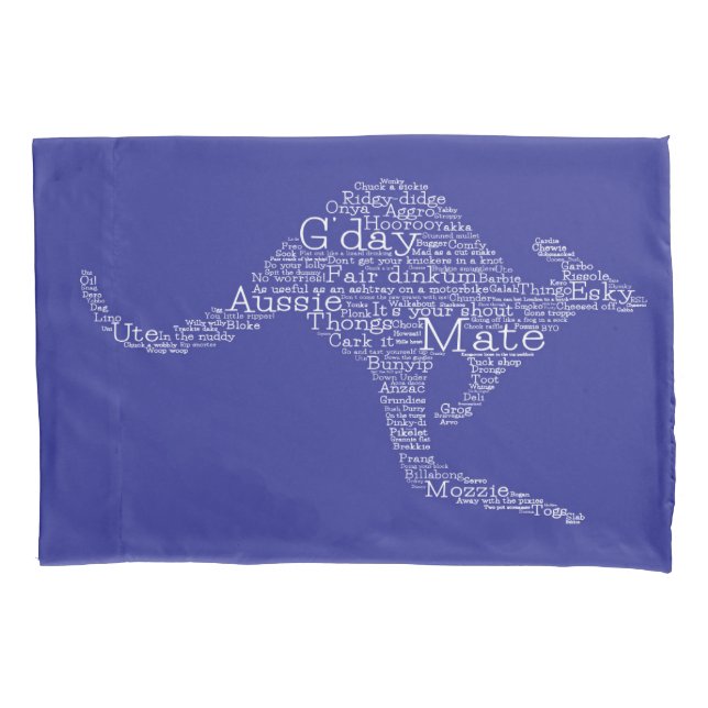 Housse D'oreillers Kangourou en argot australien (devant)