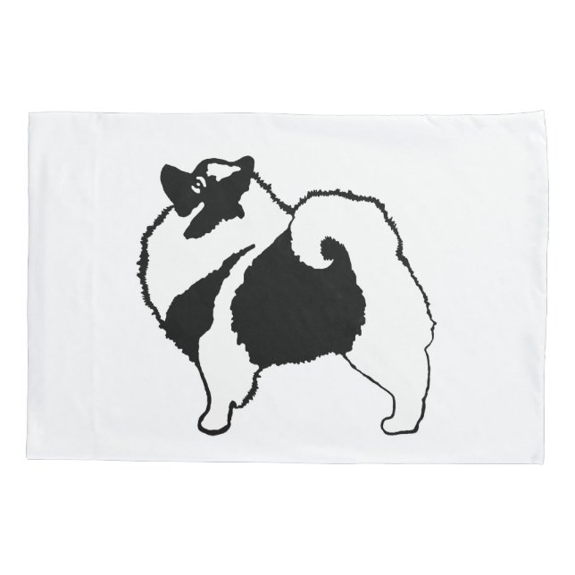 Housse D'oreillers Keeshond Graphics - Cute Original Chig Art (Dos)