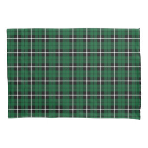 Housse D'oreillers Kelly vert irlandais vert blanc/noir rayure plaid