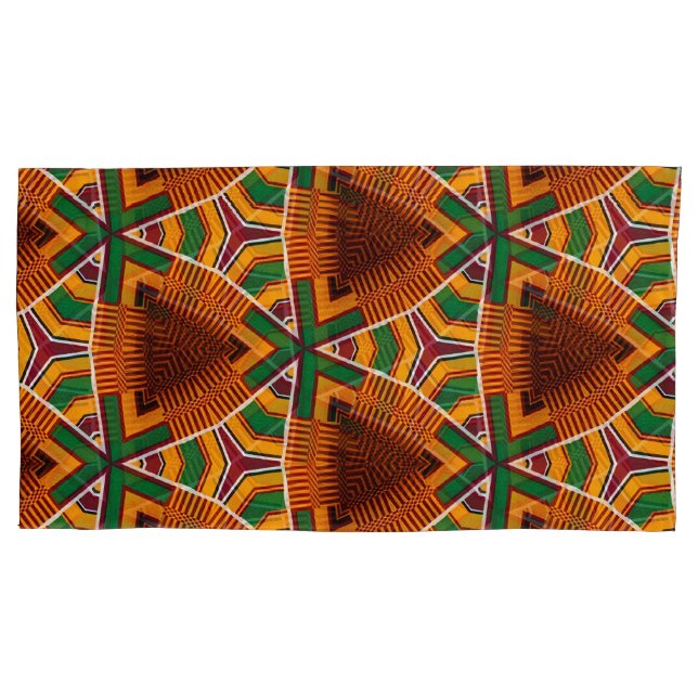 Housse D'oreillers Kente Geometrics Kwanza Afrocentric Coussin Coque (devant-gauche)