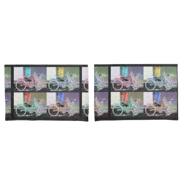 Housse D'oreillers Key West Bicycle (devant-Set)