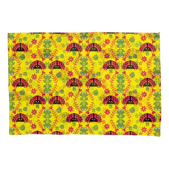 Housse D'oreillers Kids Cute Whimsical ladybug (devant-gauche)