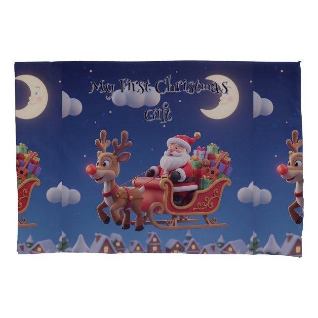 Housse D'oreillers Kids' Santa Rudolph Standard Pillowcase (devant)