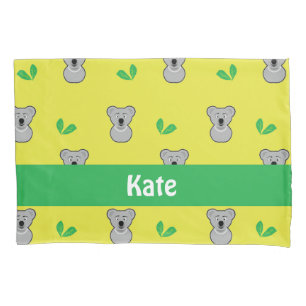 Housse D'oreillers Koala ours jaune motif