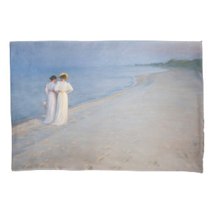 Housse D'oreillers Kroyer - Soirée d'été sur Skagen Beach