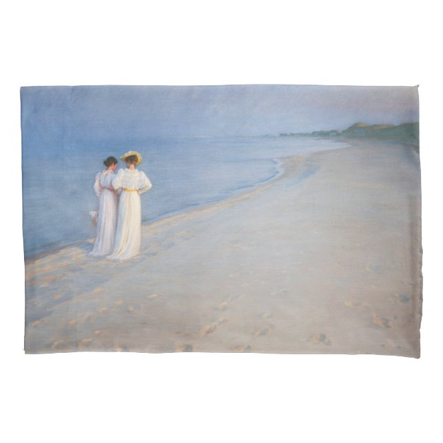 Housse D'oreillers Kroyer - Soirée d'été sur Skagen Beach (devant)