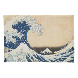 Housse D'oreillers La Grande Vague au large de Kanagawa par Hokusai