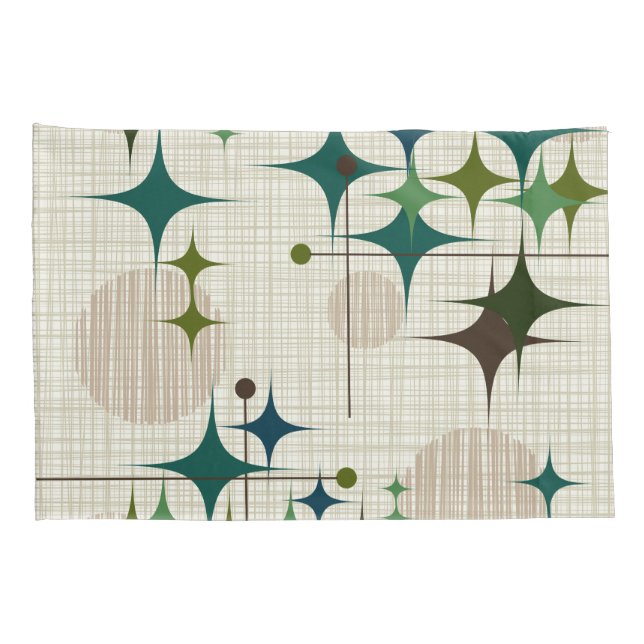 Housse D'oreillers La moitié du siècle Starbursts moderne et globes (Dos-Droit)