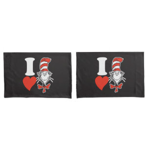 Housse D'oreillers La Saint-Valentin du Dr Seuss J'adore le Chat da