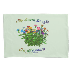 Housse D'oreillers La Terre Rire En Fleurs Citation Inspirationnelle 