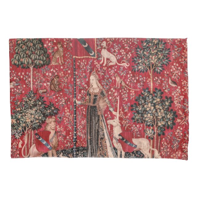 Housse D'oreillers Lady et Unicorn Moyen Tapestry Touch (devant)