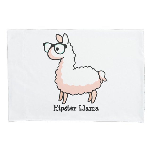 Housse D'oreillers Lama de hippie (devant)