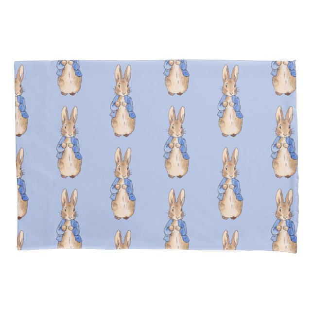 Housse D'oreillers Lapin classique en veste bleue (devant)