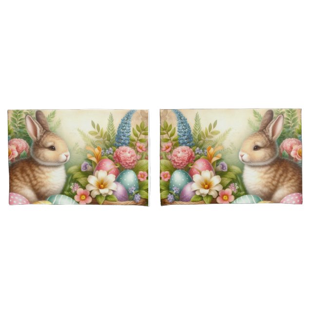 Housse D'oreillers Lapin de Pâques lapin Pastel Décoratif Ensemble de (devant-Set)