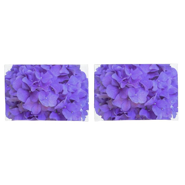 Housse D'oreillers Lavande lilas violet Hydrangeas violet Fleurs (devant-Set)