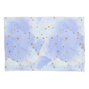 Housse D'oreillers Lavendar Golden Star Motif
