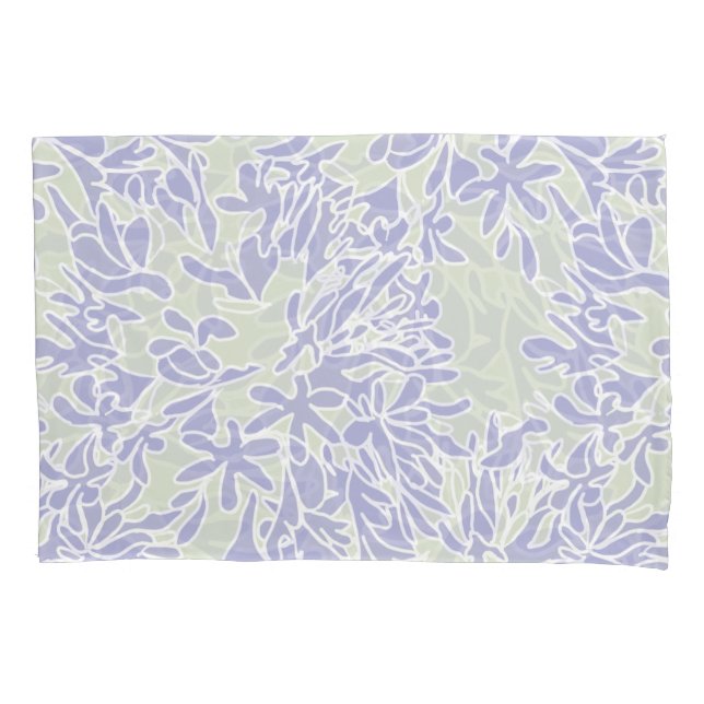 Housse D'oreillers Lavender Agapanthus Flower Sage Green (devant-gauche)